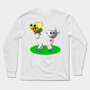 Cute Bumble Bee and Baby Baa Long Sleeve T-Shirt